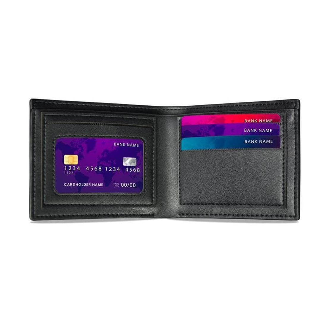 BIBURY - Set of Men's Wallet, Key Chain and Pen - Black