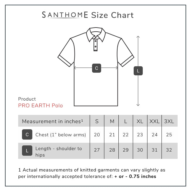 Santhome PRO EARTH (Mens) - The Fully Recycled Polo Shirt