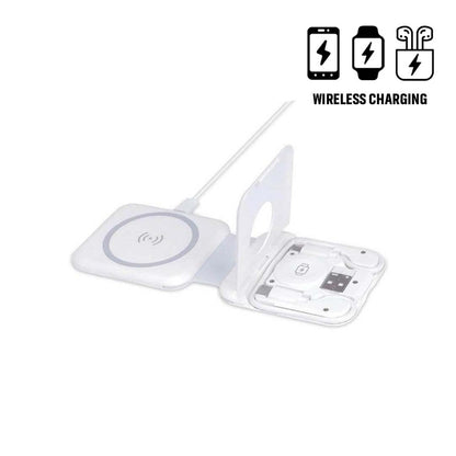TURIN - @memorii Foldable Wireless Charger and Multicable Set - White