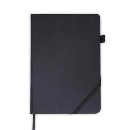 FAROE - Santhome A5 PU Hard Cover Notebook with Pen Loop - Black