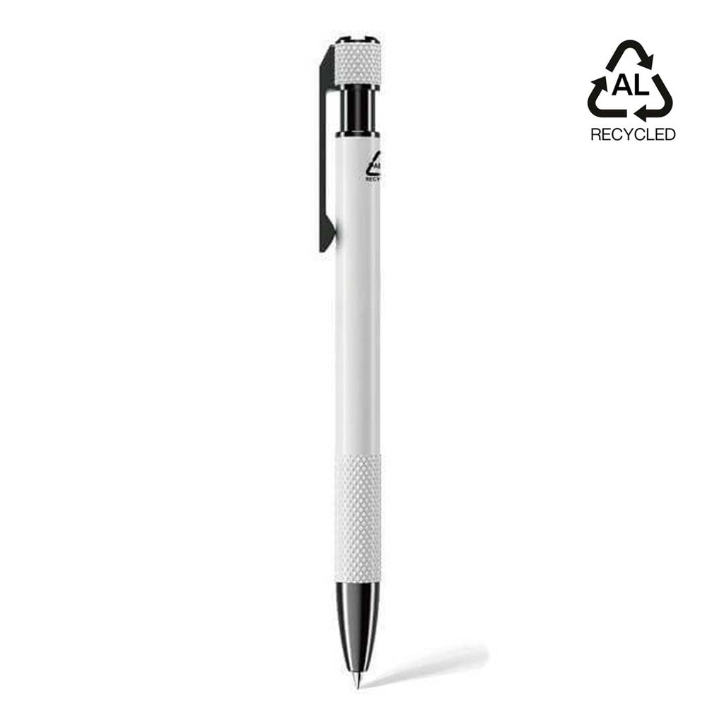 PILA - Recycled Aluminium Ballpoint Pen - White