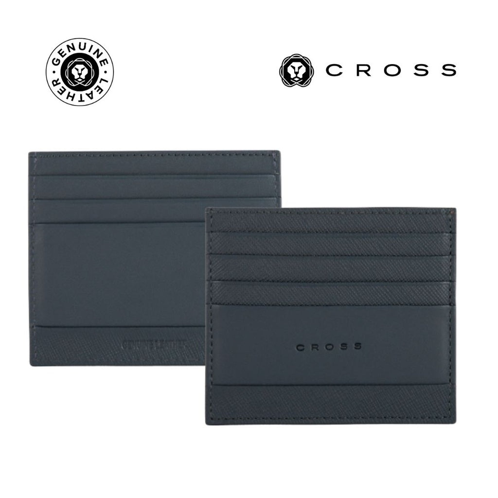 CROSS Saffiano Leather 6CC Card Holder - Navy Blue