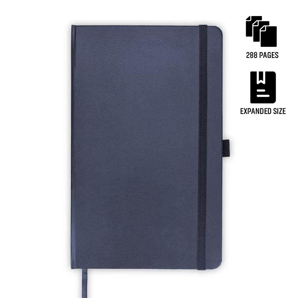 BARON - Santhome Expanded A5 Hard Cover Notebook - Navy Blue