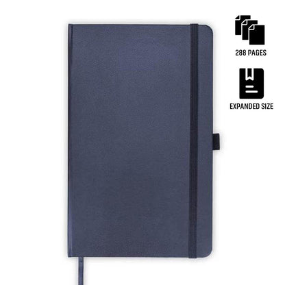 BARON - Santhome Expanded A5 Hard Cover Notebook - Navy Blue