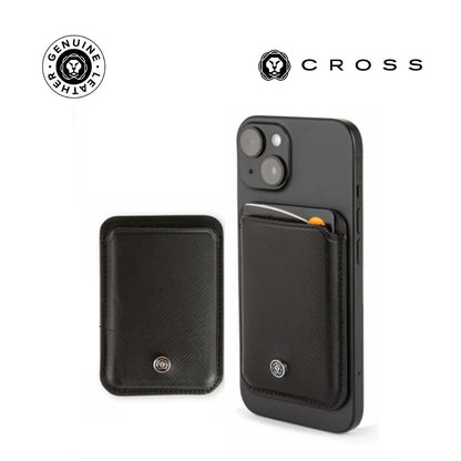 CROSS Saffiano Leather Magnetic Cardholder - Black