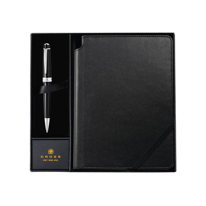 Cross Bailey Light™ Resin Ballpoint Pen with Classic Black Journal Gift Set