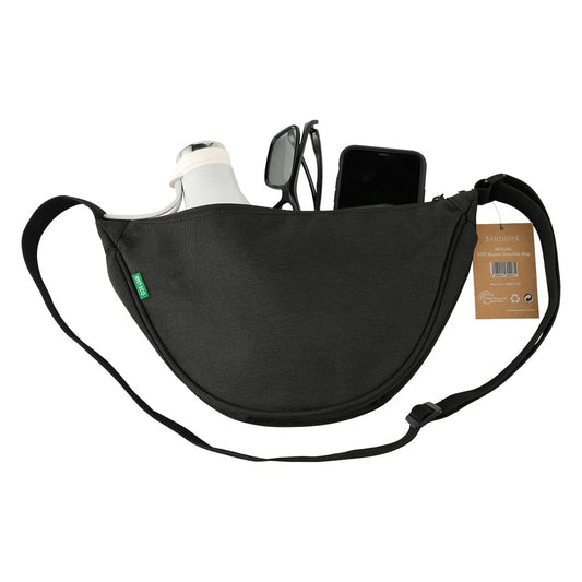 MOURA - GRS Recycled Half Moon Sling Bag - Black