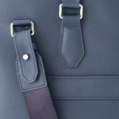 Cross Luxury Leather Briefcase - Navy Blue
