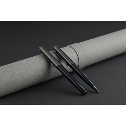 KIRAZ - Santhome® Gift Set of 2 Luxury Pens - Black / Chrome
