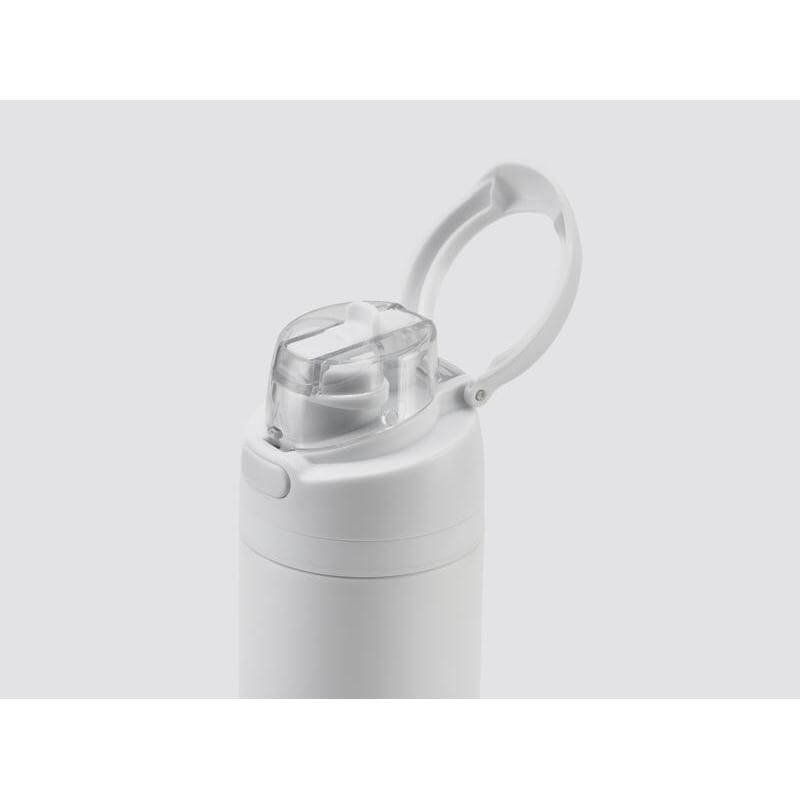 AERO SIP - Hans Larsen Recycled Stainless Steel Bottle with Dual Sip Lid - White