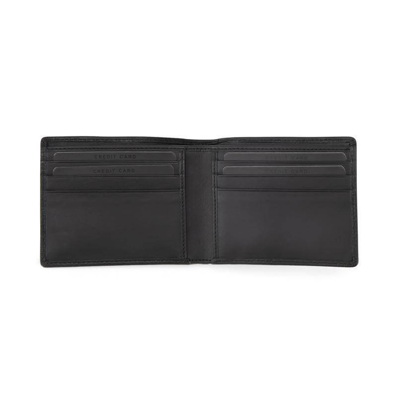 CROSS Pebble Leather 8CC Classic Fold Wallet - Black