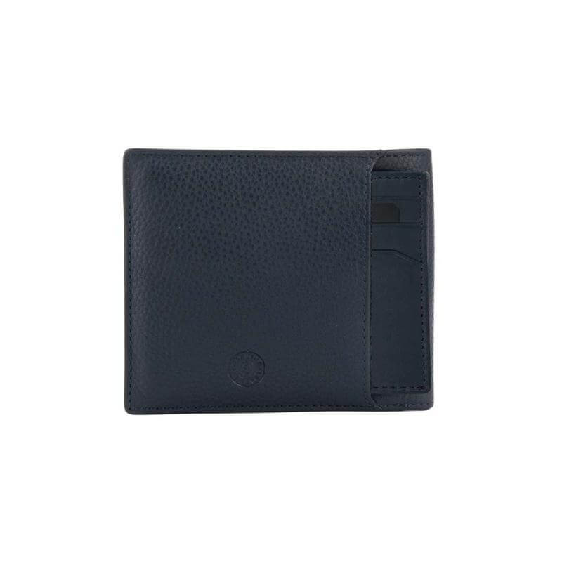 CROSS Pebble Leather 6CC Classic Fold Wallet with 6CC Cardholder - Navy Blue