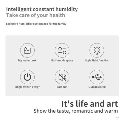 Portable Humidifier X with Light - White