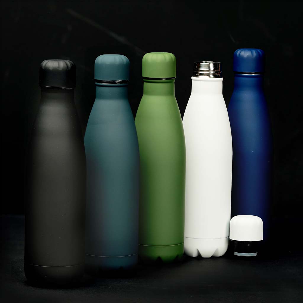 GRODNO - Soft Touch Insulated Water Bottle - Navy Blue