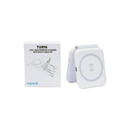 TURIN - @memorii Foldable Wireless Charger and Multicable Set - White