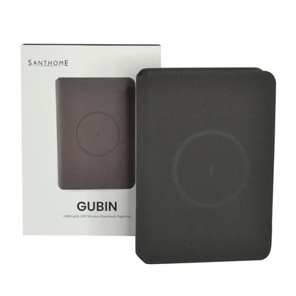 GUBIN - Santhome 10000mAh Wireless Powerbank Organizer - Black