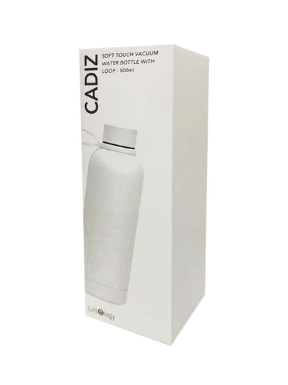 CADIZ - Giftology Double Wall Stainless Steel Bottle 500ml - White
