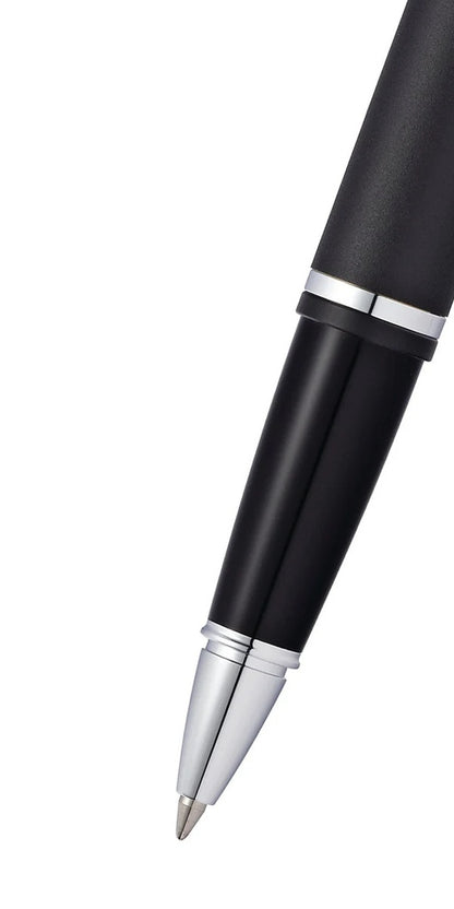 Cross Calais™ Matte Black with Polished Chrome Appointments Selectip Rollerball Pen (Blue Ink)