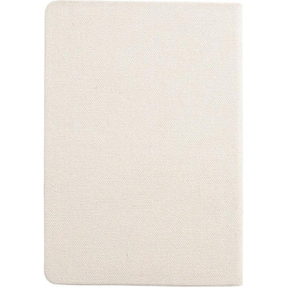 ADANA - Santhome Recycled Canvas A5 Hard Cover Notebook with PU Pocket - Beige