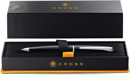 Cross ATX® Basalt Black with Polished Chrome Appointments Ballpoint Pen (Blue Ink)