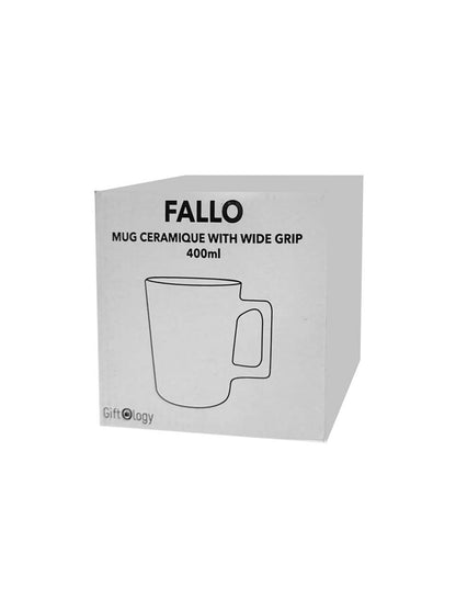 FALLO - Giftology Ceramic Cup with Wide Grip 400 ml - Black