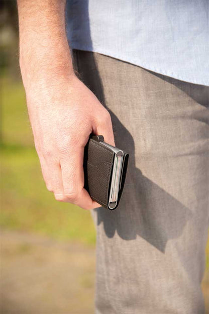 VATRA - c-secure PU RFID Card Holder & Wallet Black
