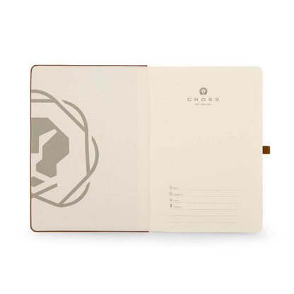 Cross Click™ Chrome Ballpoint Pen & A5 Hardcover Notebook Gift Set - Mocha
