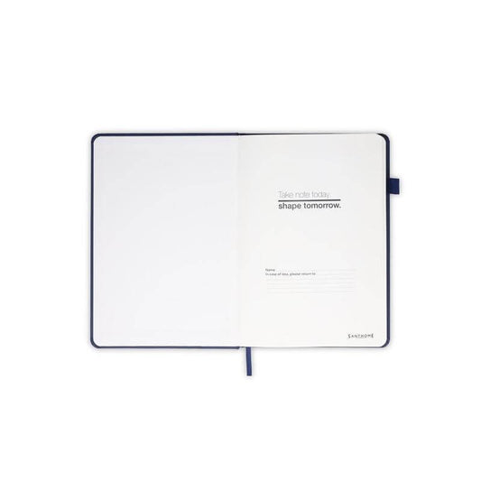 FAROE - Santhome A5 PU Hard Cover Notebook with Pen Loop - Navy Blue