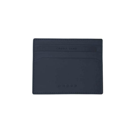 CROSS Pebble Leather 6CC Classic Fold Wallet with 6CC Cardholder - Navy Blue