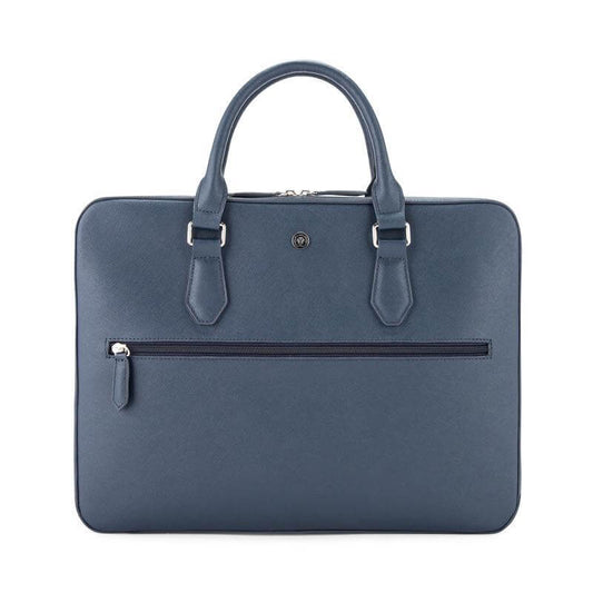 Cross Luxury Leather Briefcase - Navy Blue