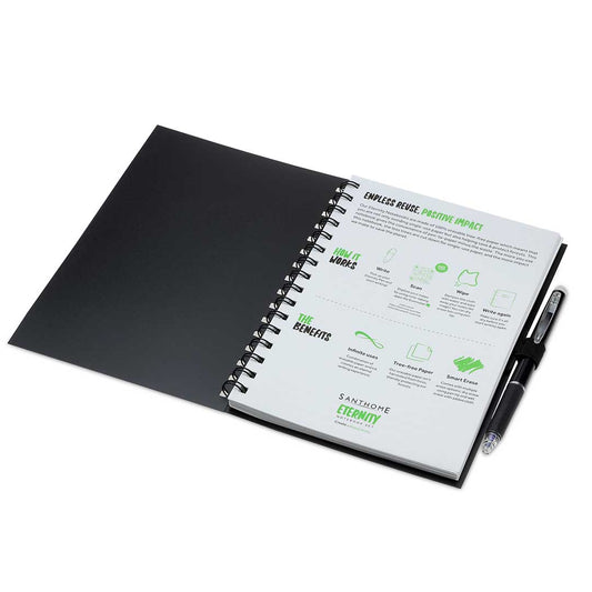 Santhome® Eternity - The Reusable Notebook & Pen Set - Black
