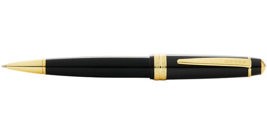 Cross Bailey Light™ Polished Black Resin and Gold Tone Ballpoint Pen (Blue Ink)