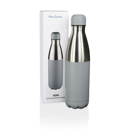 HOPA - Hans Larsen Double Wall Stainless Steel Water Bottle - Grey