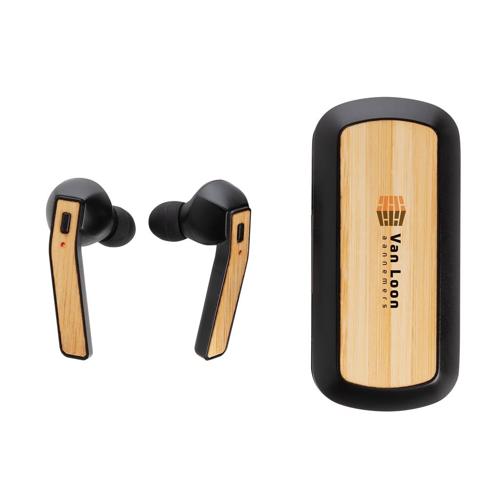 BEBRA - XD Bamboo Free Flow TWS Earbuds in Charging Case - Black