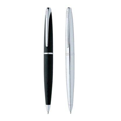 Cross ATX® Basalt Black with Polished Chrome Appointments Ballpoint Pen (Blue Ink)