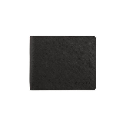 CROSS Saffiano Leather 4CC Bifold Wallet with Coin Pocket - Black