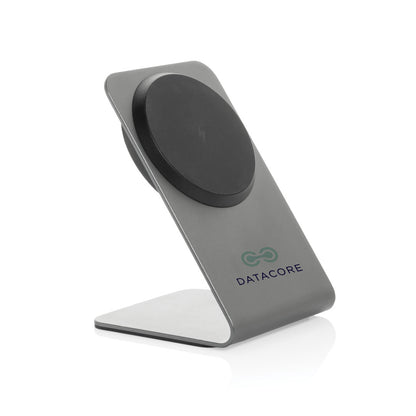 TERRA aluminum 15W magnetic wireless charging phone stand - Grey