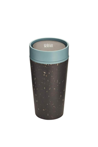 Circular Cup 12oz Black & Faraway Blue