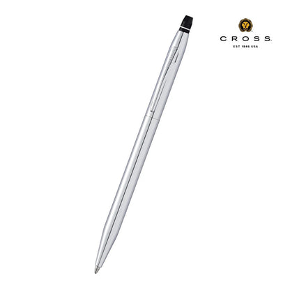 Cross Click™ Chrome Ballpoint Pen & A5 Hardcover Notebook Gift Set - Black