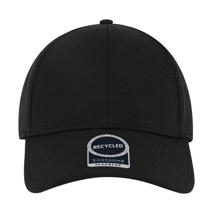 TITAN - Santhome Recycled 6 Panel Adjustable Cap - Black