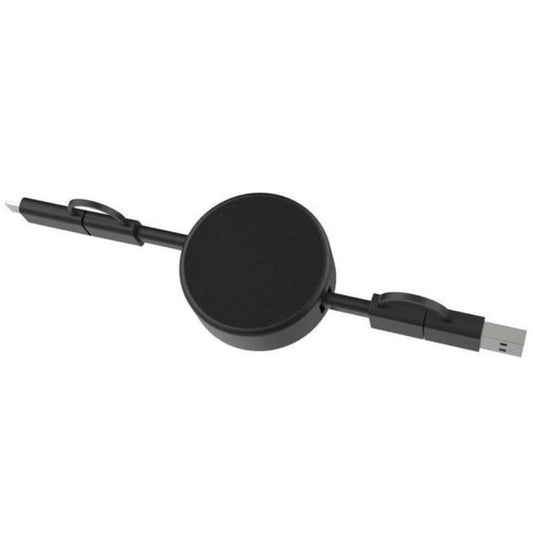 LECCO - @memorii Recycled 6-in-1 retractable Charging Cable - Black