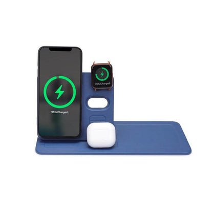 AVRON - Giftology 3-in-1 Magnetic Wireless Charger Desk Tray - Navy