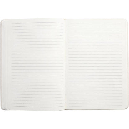 ADANA - Santhome Recycled Canvas A5 Hard Cover Notebook with PU Pocket - Beige