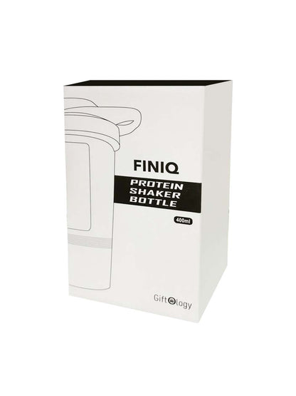 FINIQ - Giftology Protein Shaker Water Bottle with Cup - Black