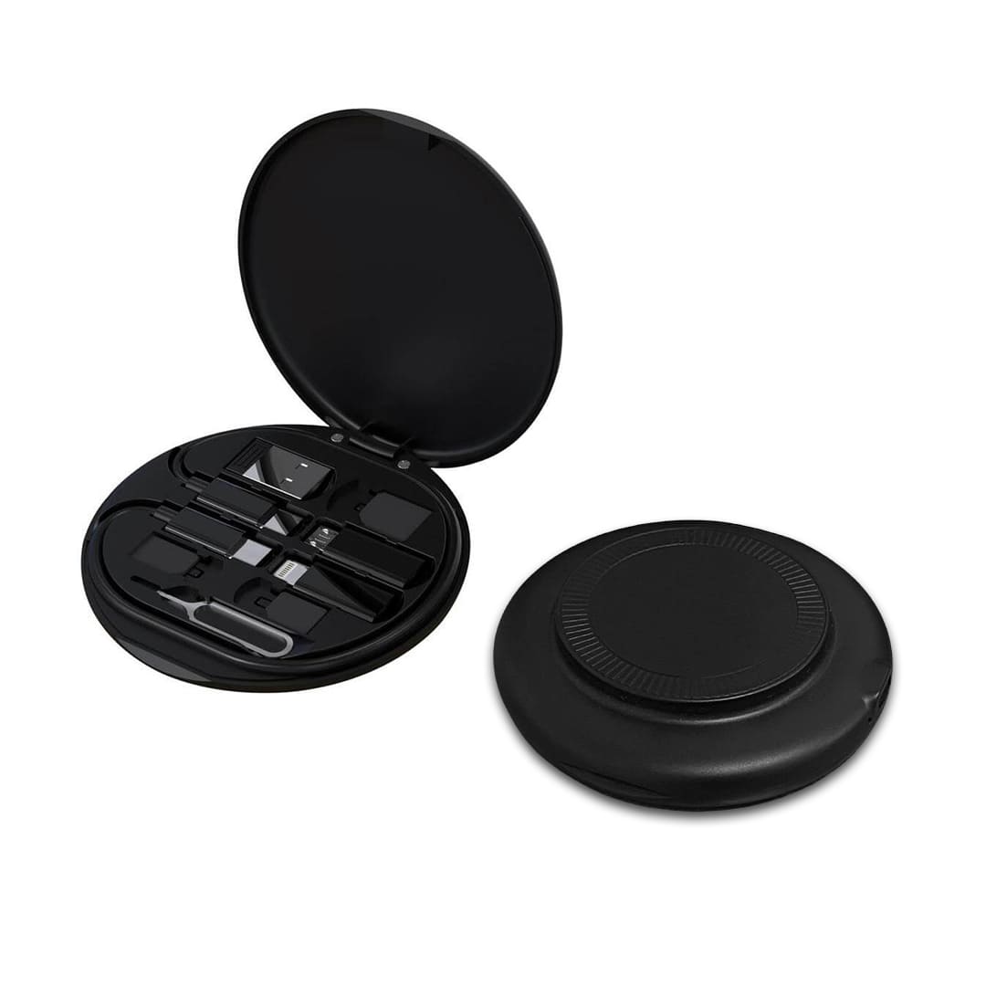 OSLO Mag - @memorii Recycled 15W Magnetic Wireless Charger Multicable Set - Black