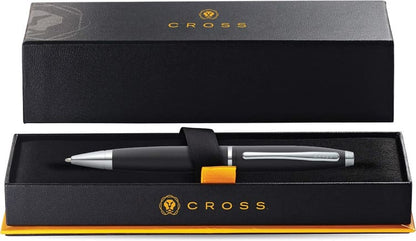Cross Calais™ Matte Black with Polished Chrome Appointments Ballpoint Pen (Blue Ink)