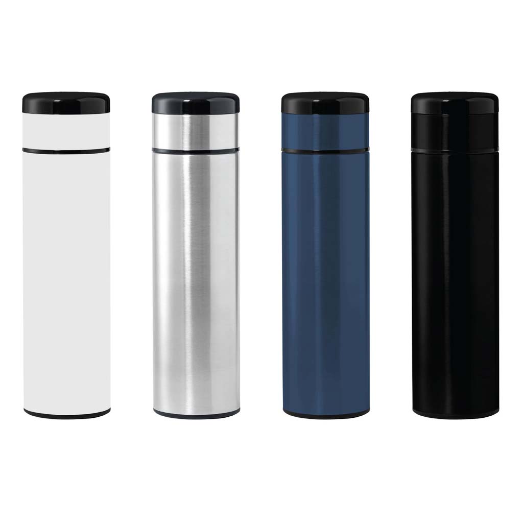 KOVEL - Giftology Double Walled Insulated Flask with Temperature Lid - Blue