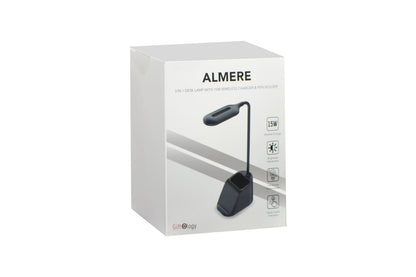 ALMERE - Giftology 3-in-1 Desk Lamp with 15W Wireless Charger & Pen Holder - Black