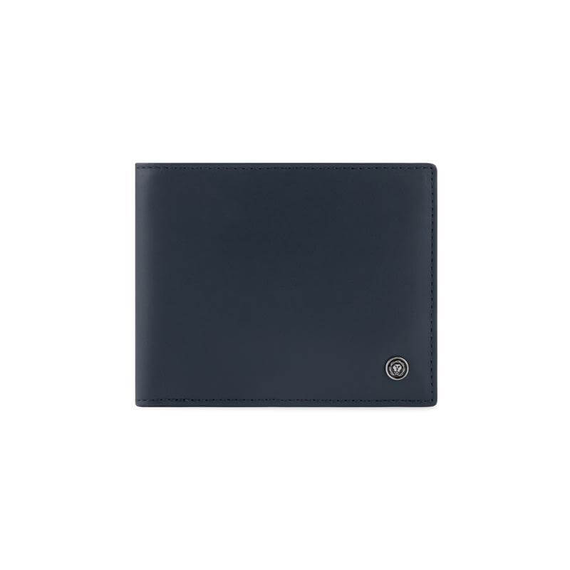 CROSS Soft Grain Leather Two-Tone 8CC Bifold Wallet - Blue/Mocha