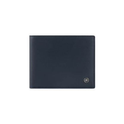 CROSS Soft Grain Leather Two-Tone 8CC Bifold Wallet - Blue/Mocha